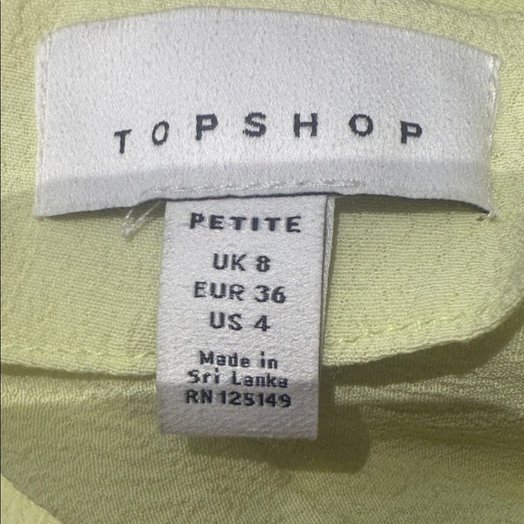 Topshop Light Yellow Ruffled Button-Down Blouse - Picture 3 of 4